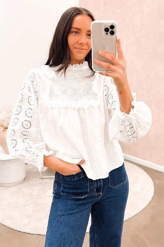 Paris Lace Blouse White