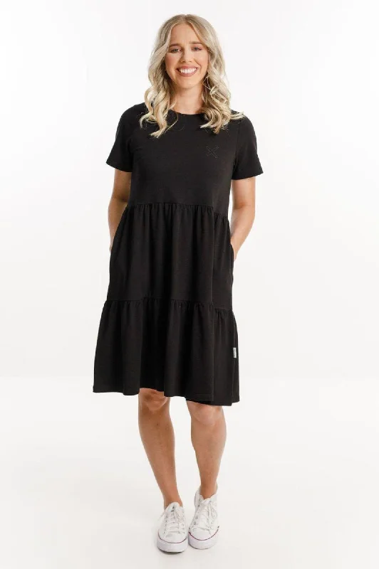 Short Sleeve Kylie Dress - Black