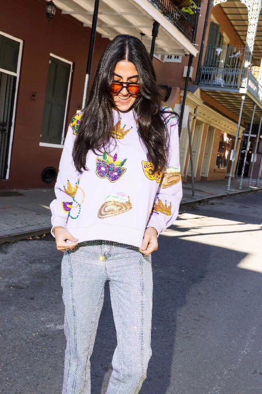 Lavender Mardi Gras Icon Sweatshirt