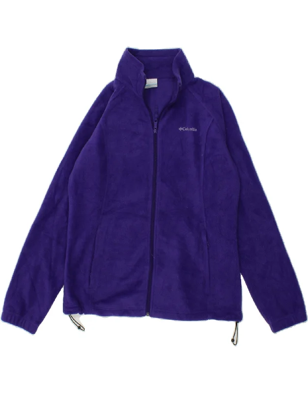 COLUMBIA Womens Fleece Jacket UK 16 Large Purple Polyester