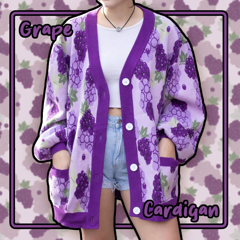 Grape Cardigan