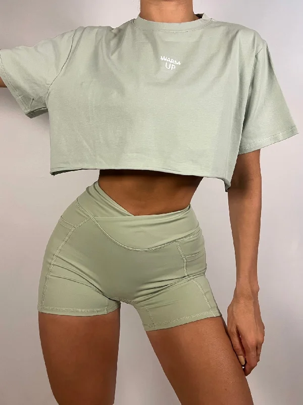 Matcha Green Cropped T-shirt