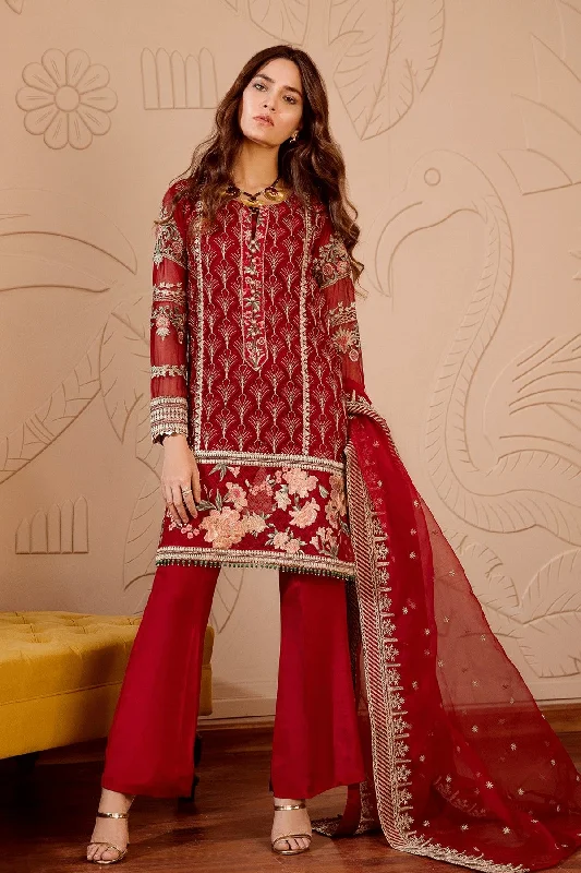 Chiffon Stitched Luxury Suit-1