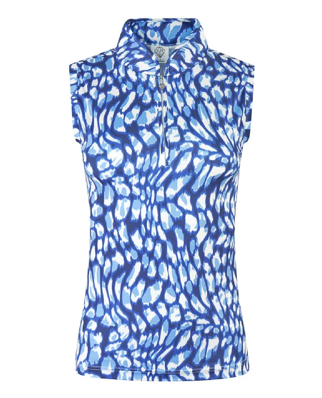 PURE GOLF Rise Sleeveless Polo 008 Leopard Lake