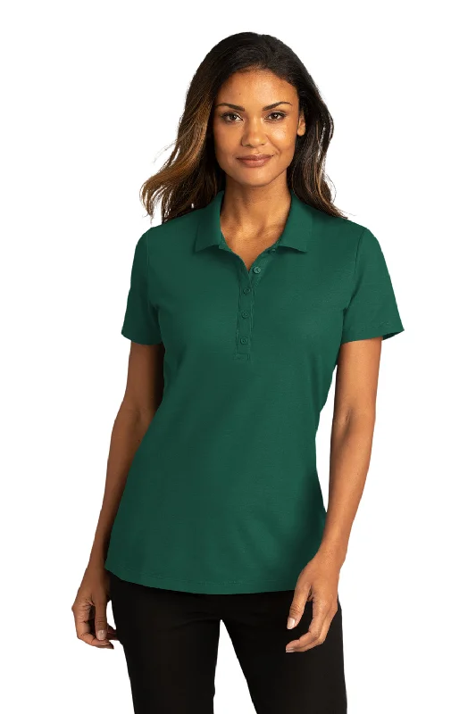 Port Authority Womens React SuperPro Snag Resistant Short Sleeve Polo Shirt - Marine Green - Closeout