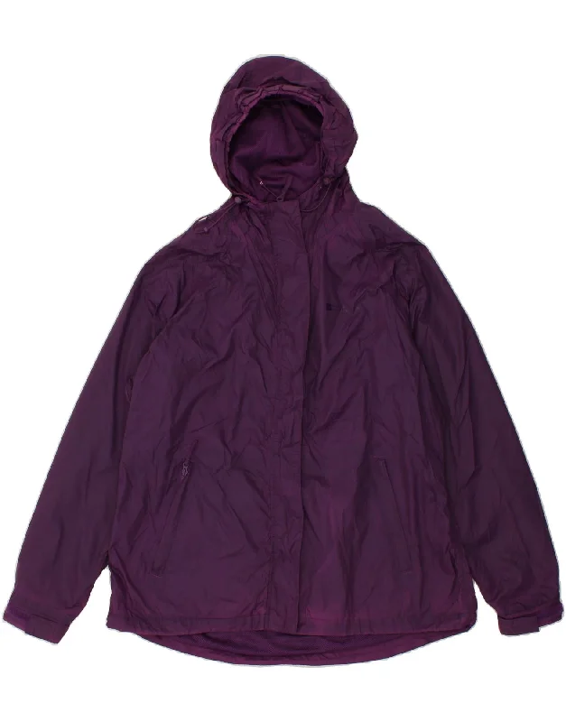 MOUNTAIN WAREHOUSE Womens Oversized Hooded Rain Jacket UK 18 XL  Purple