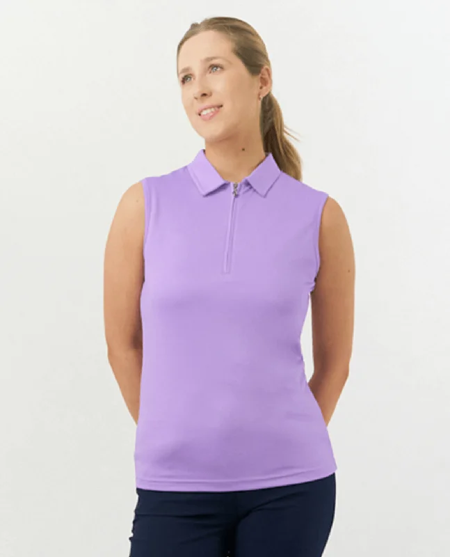 PURE GOLF Thrive Sleeveless Polo 011 Lilac