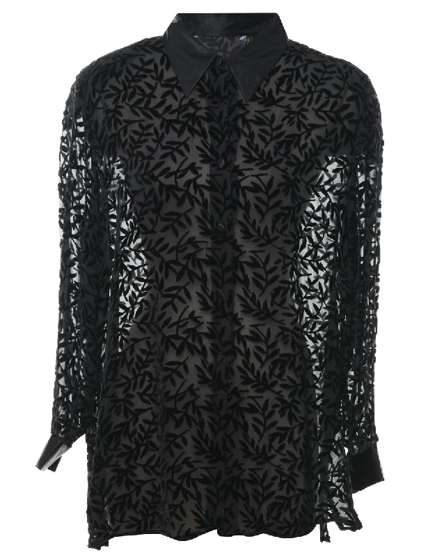 Devore Design Black Sheer Shirt - XL