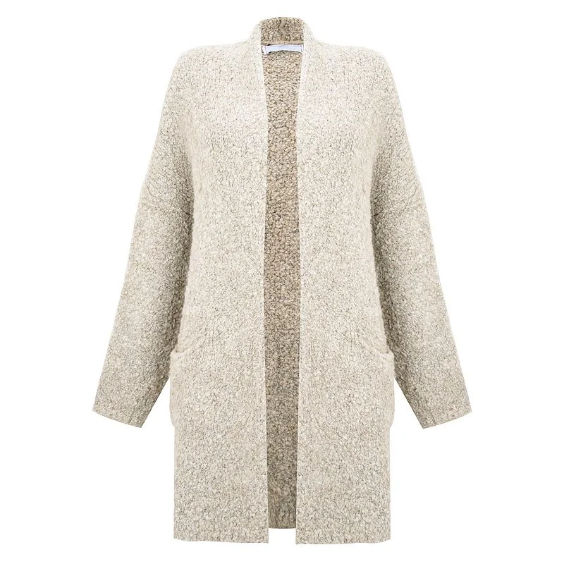 Veritie Boucle Cardigan in Ivory