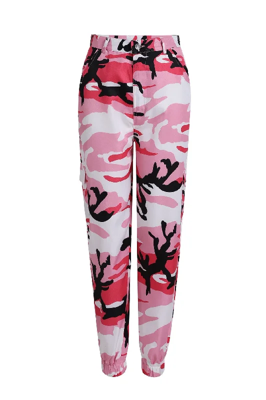 Women's Camouflage Print Cargo Joggers (9 colors)