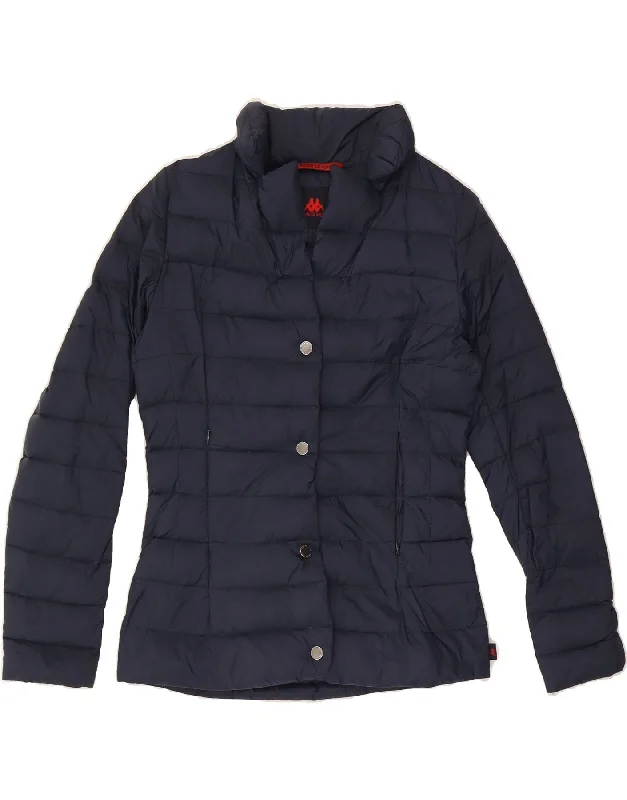 KAPPA Womens Padded Jacket UK 10 Small Navy Blue Nylon