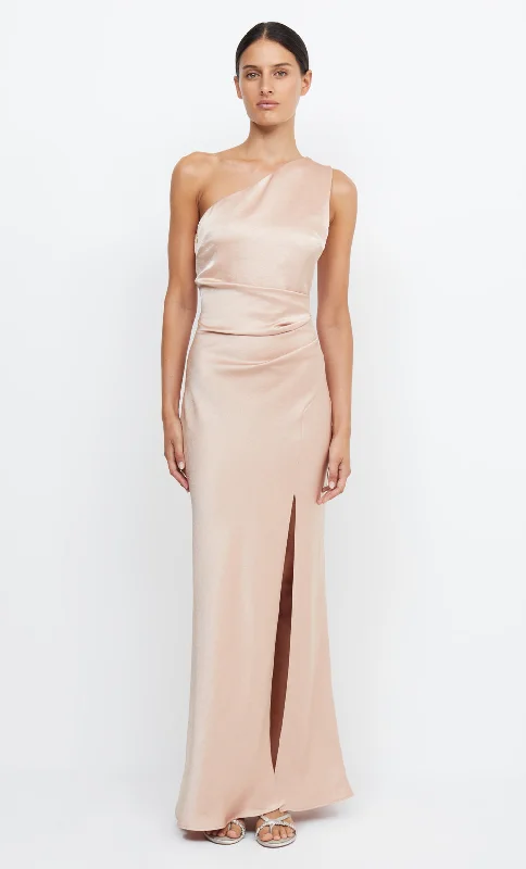 THE DREAMER ASYM DRESS - ROSE GOLD