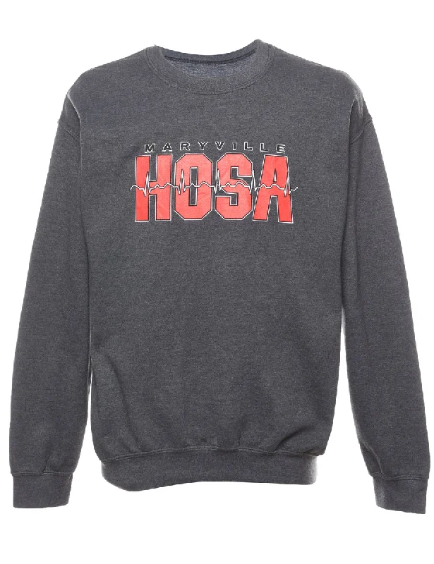 Maryville Hosa Grey & Red Printed Sweatshirt - L