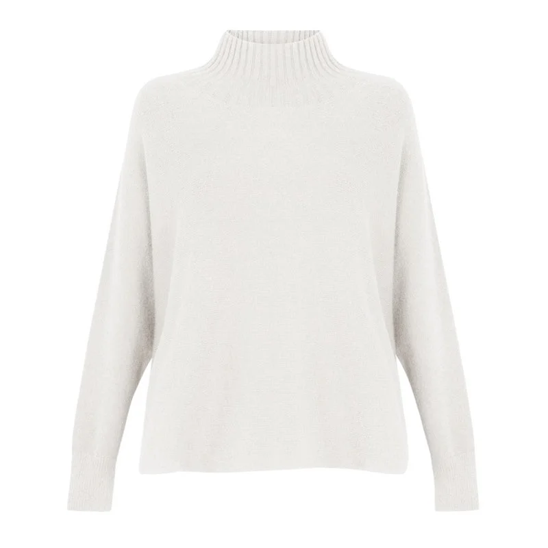 Jolie Boxy High Neck Knit in Cream