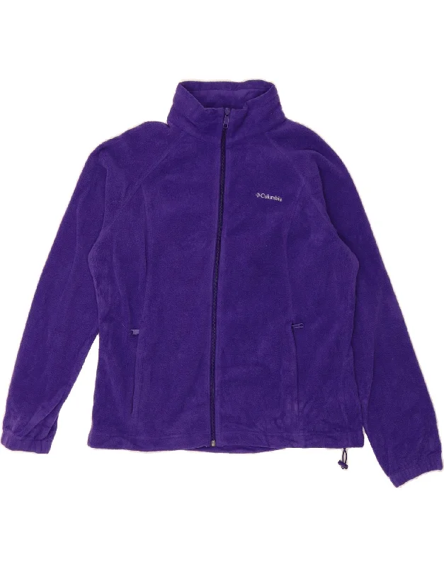 COLUMBIA Womens Fleece Jacket UK 18 XL Purple Polyester