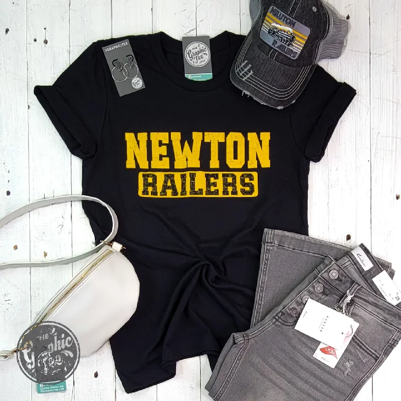 Newton Railers Black Short Sleeve Adult Tee