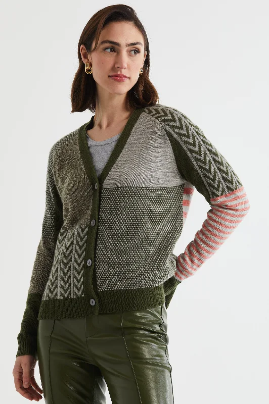 Textured Cardigan - Olive