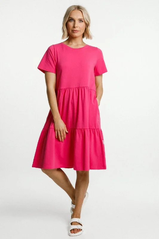 Short Sleeve Kylie Dress - Pink