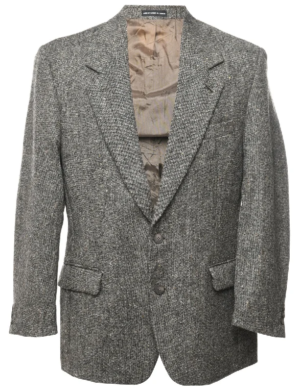 Dark Grey Textured Blazer - L