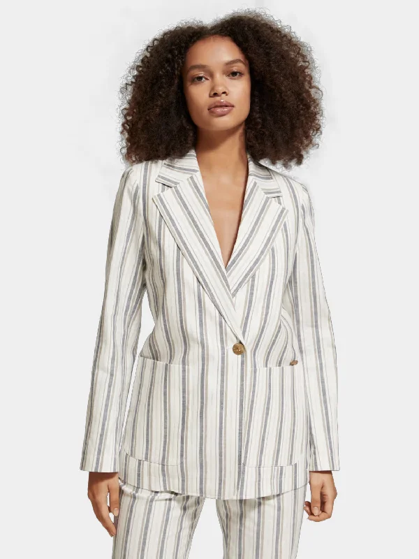 Lurex striped blazer