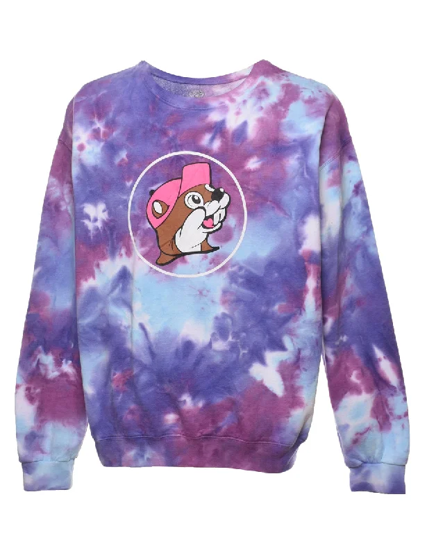 Tie-dye Buc-ee's Multi-Colour Printed Sweatshirt - L