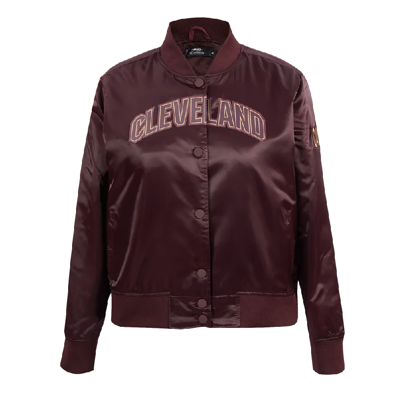 NBA CLEVELAND CAVALIERS CLASSIC WOMEN'S SATIN JACKET (WINE)