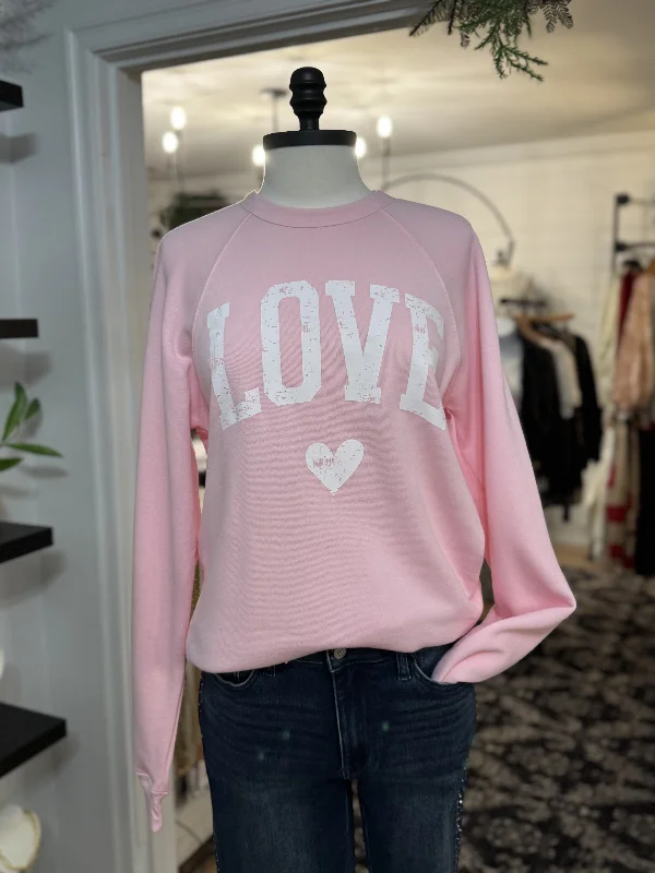 Love Sweatshirt, Light Pink