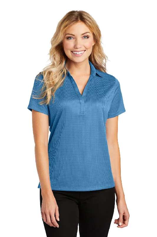 Port Authority Womens Performance Moisture Wicking Short Sleeve Polo Shirt - Ocean Blue