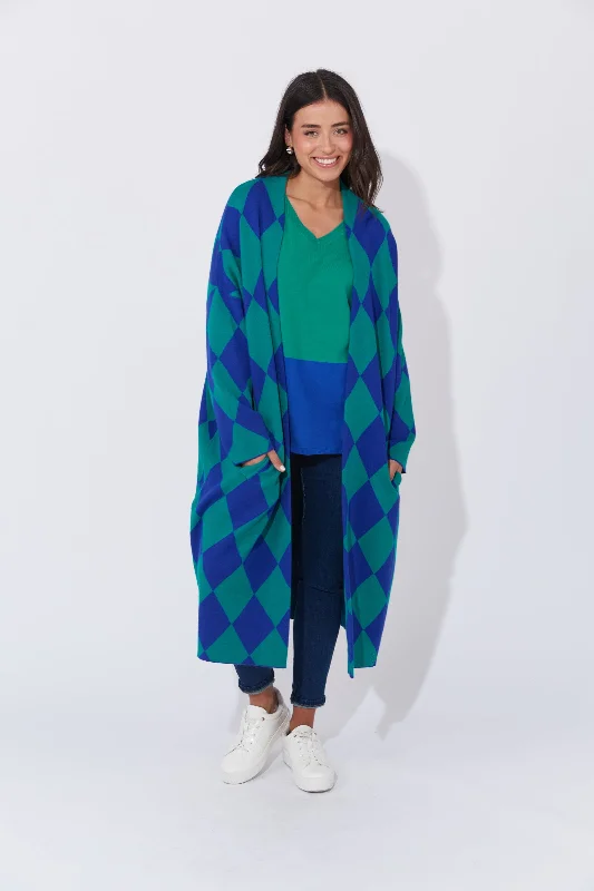 Casablanca Cardigan - Blue/Oasis