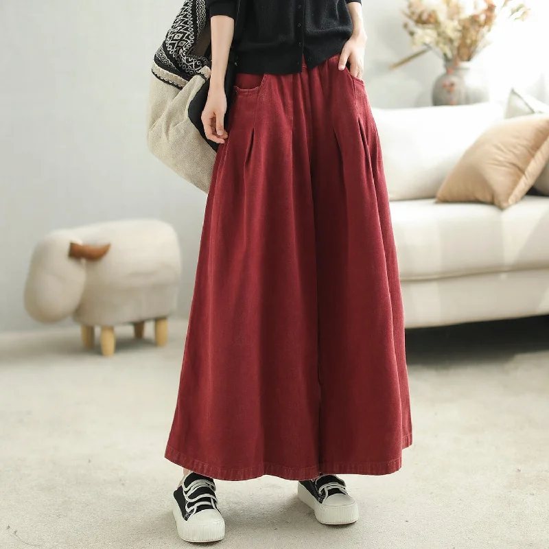 Autumn Minimalist Casual Wide Leg Pants