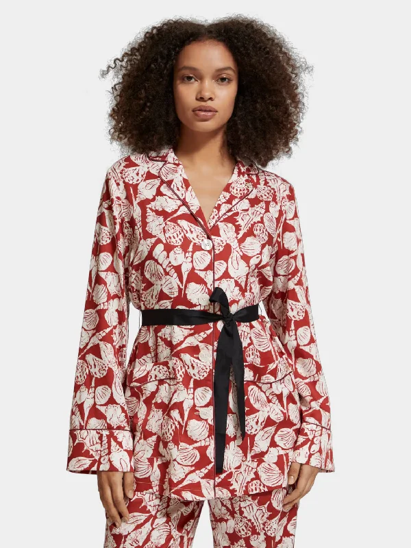 Printed pyjama blazer