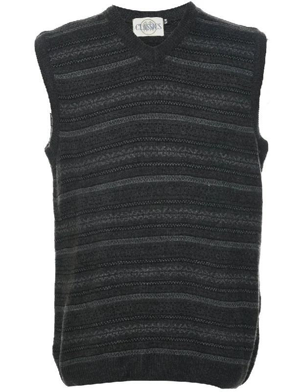 Dark Grey Sweater Vest - M