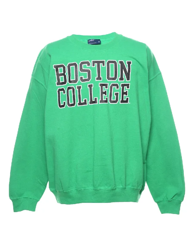 Green Boston College Printed Sweatshirt - XL