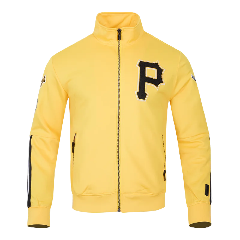 MLB PITTSBURGH PIRATES CLASSIC MEN'S DOUBLE KNIT TRACK JACKET (YELLOW)