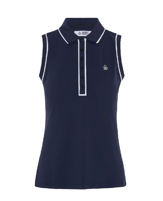 ORIGINAL PENGUIN Veronica Sleeveless Polo OGKSE047 Navy