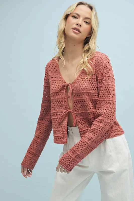 Marissa Crochet Knit Cardigan