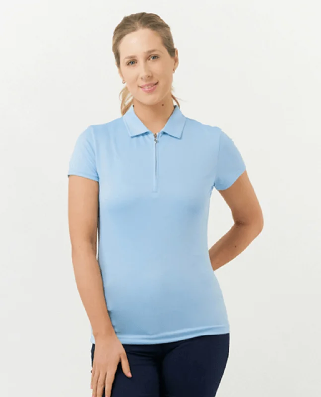 PURE GOLF Thrive Cap Sleeve Polo 051 Pale Blue