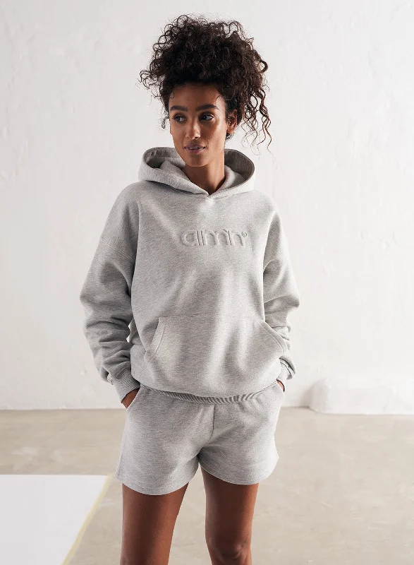 Light Grey Melange Logo Sweat Hood