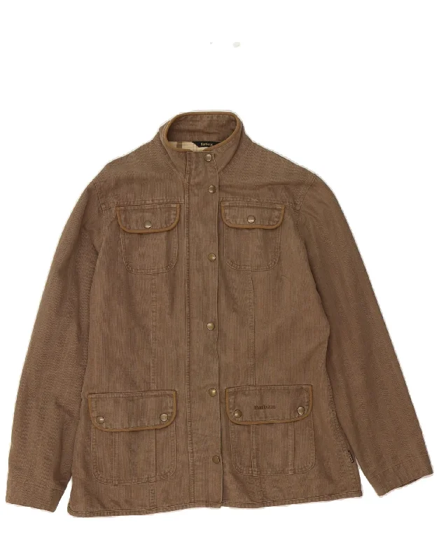 BARBOUR Womens Utility Jacket UK 14 Medium Brown