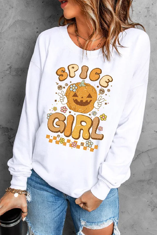 BerryBetty - Round Neck Long Sleeve SPICE GIRL Graphic Sweatshirt