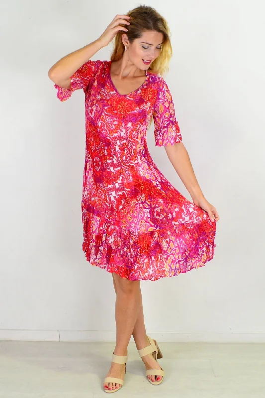 Everyday Fun Crinkle Tunic Shift Dress