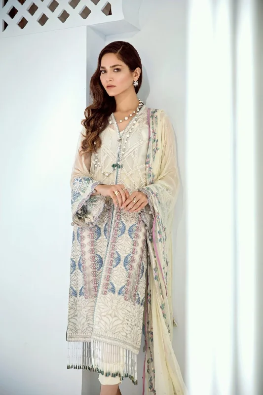 Chiffon Stitched Luxury Suit-4