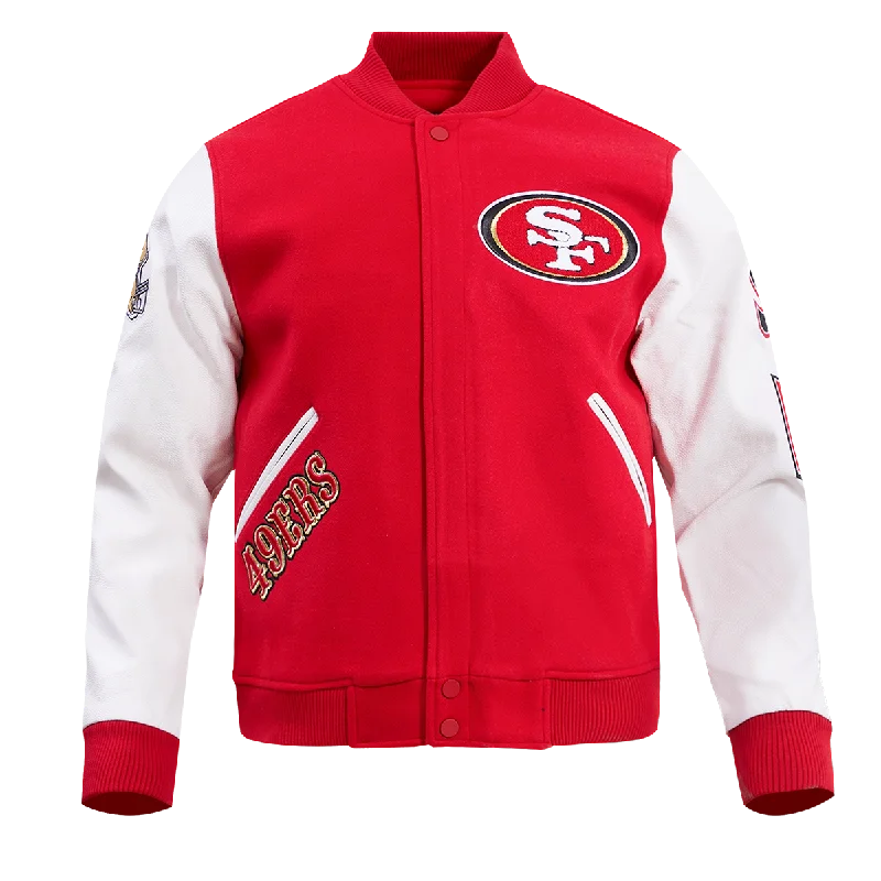 NFL SAN FRANCISCO 49ERS CLASSIC WOOL VARSITY JACKET (RED/WHITE)