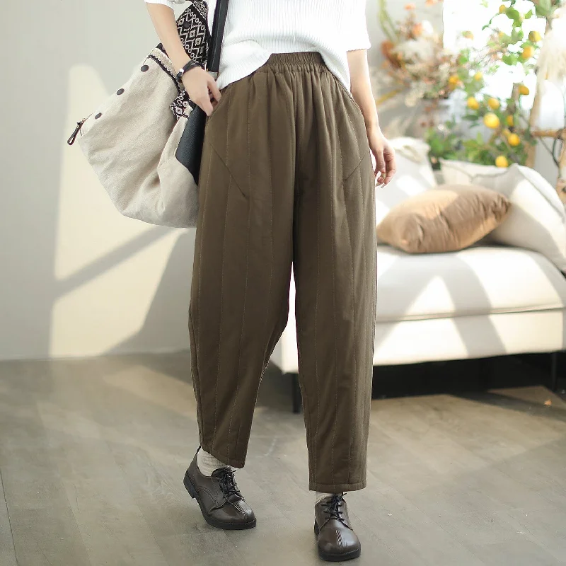 Autumn Minimalist Casual Cotton Solid Loose Pants