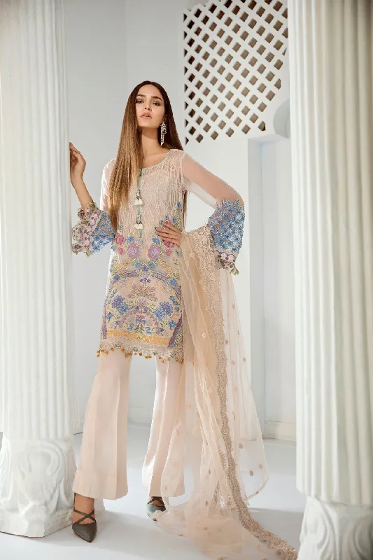 Chiffon Stitched Luxury Suit-6