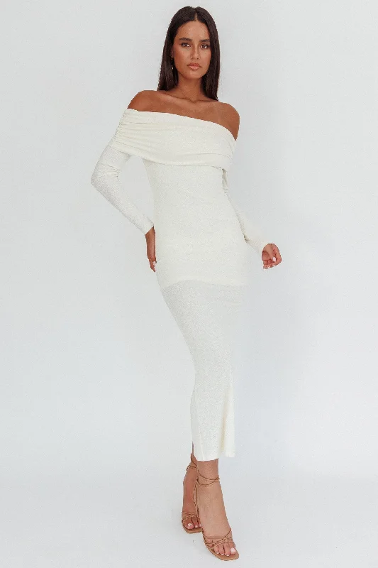 Juju Off-Shoulder Maxi Dress White