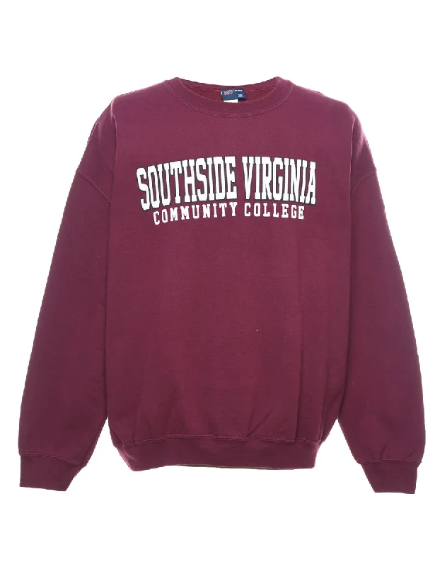 Southside Virginia Plum & Maroon Printed Sweatshirt - XL