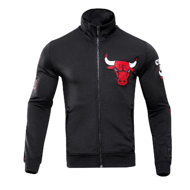 NBA CHICAGO BULLS CLASSIC MEN'S TRACK JACKET (BLACK)