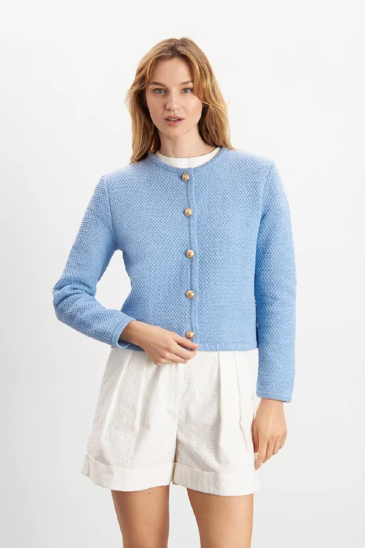 Sienna Cardigan - Knitted Blue