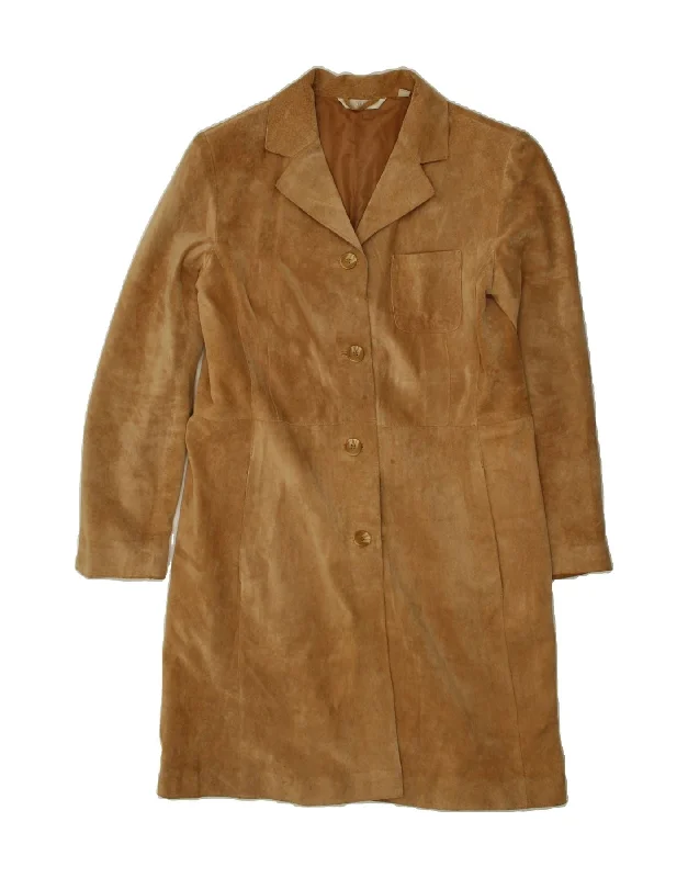 TCM Womens Suede Overcoat UK 16 /18 Large Brown Leather